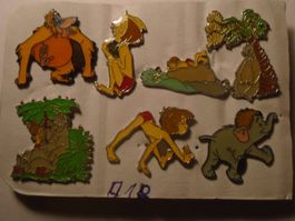 7 ver. Disney Dschungelbuch Pins Mogli, Balu, usw. (A10)