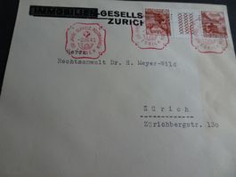 2.III.43.; 100 JAHRE SCHWEIZ. POSTMARKEN ZÜRICH