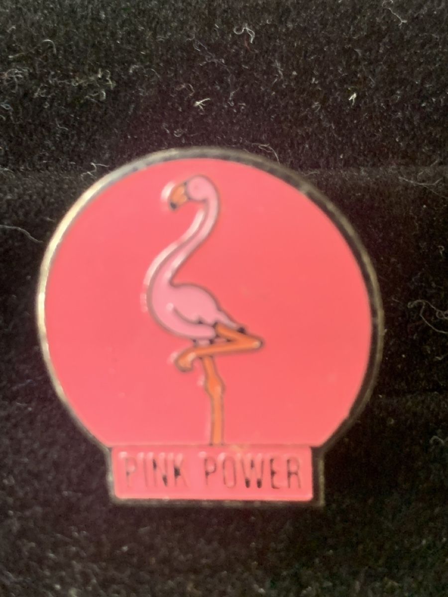 Placchette & Badge: Pin PINK POWER Flamingo – Usato da Basel venduto da fasnachtsoutlet1965