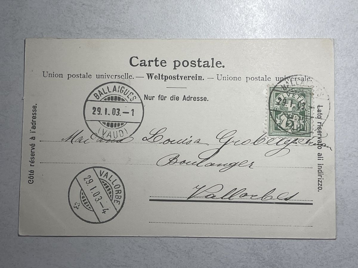 Cartoline postali: Ballaiques, 1903 – Usato da Strengelbach venduto da Aschatan5 1