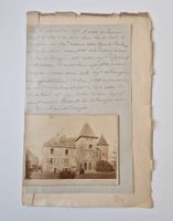 Photo du château de Prangins avec un écrit
