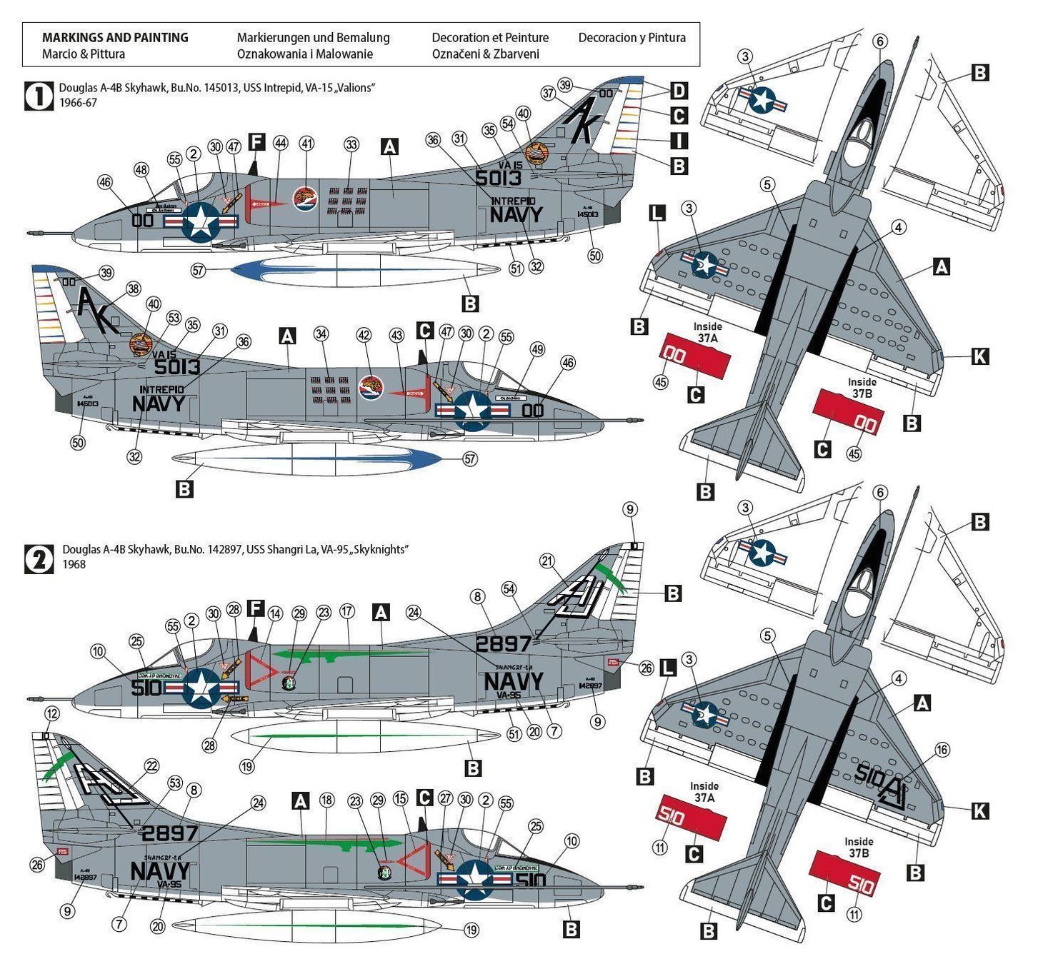 Modellbausätze & Standmodelle: A-4B Skyhawk mit Maskierfolie – Neu und originalverpackt aus Neuenhof von Abakan 1