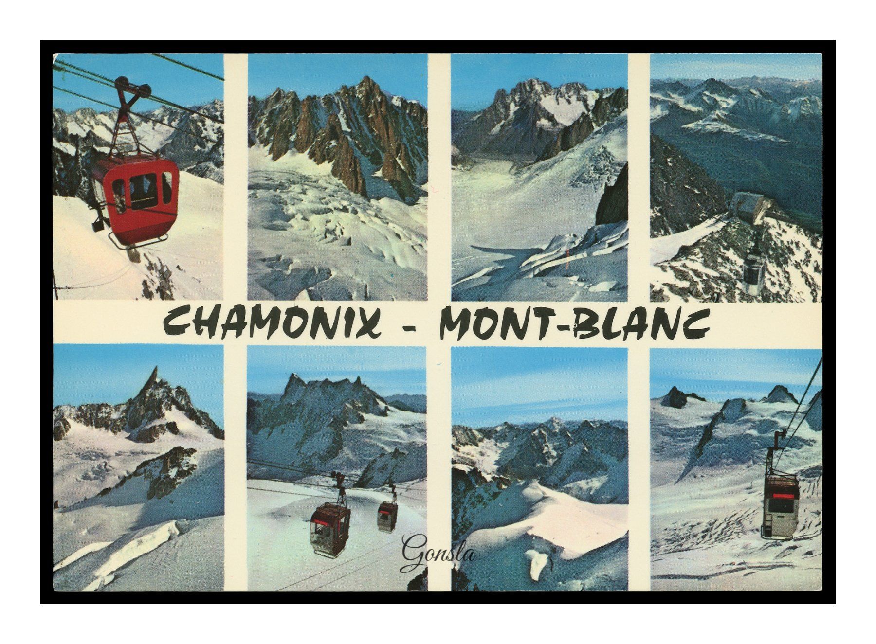 Cartoline postali: CHAMONIX / MONT-BLANC - 1960 "Télécabine" – Usato da Onex venduto da Lagorel01