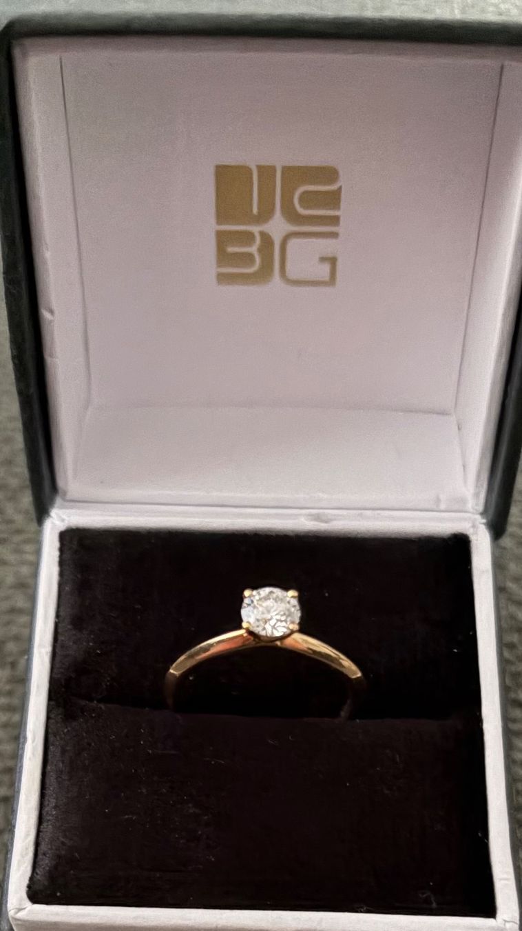 Anelli: Solitär Diamantring 18 Karat Gold 0.5ct. mit Zertificat – Usato da Sins venduto da rag68