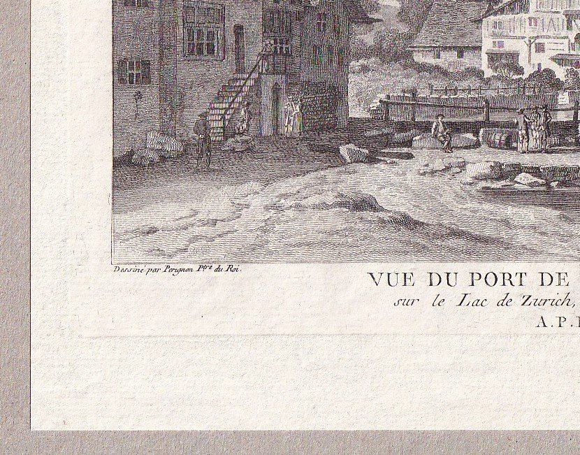 Incisioni: RICHTERSWIL, KUPFERSTICH 1788 – Usato da Grüningen venduto da Kartensammler 6