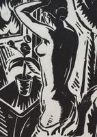 E. A. Weber - Orig. Illustration, Zinkographie, Akt, 1927