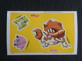 Pokemon Kingler Pummeluff gelb Kelloggs Nintendo Vintage