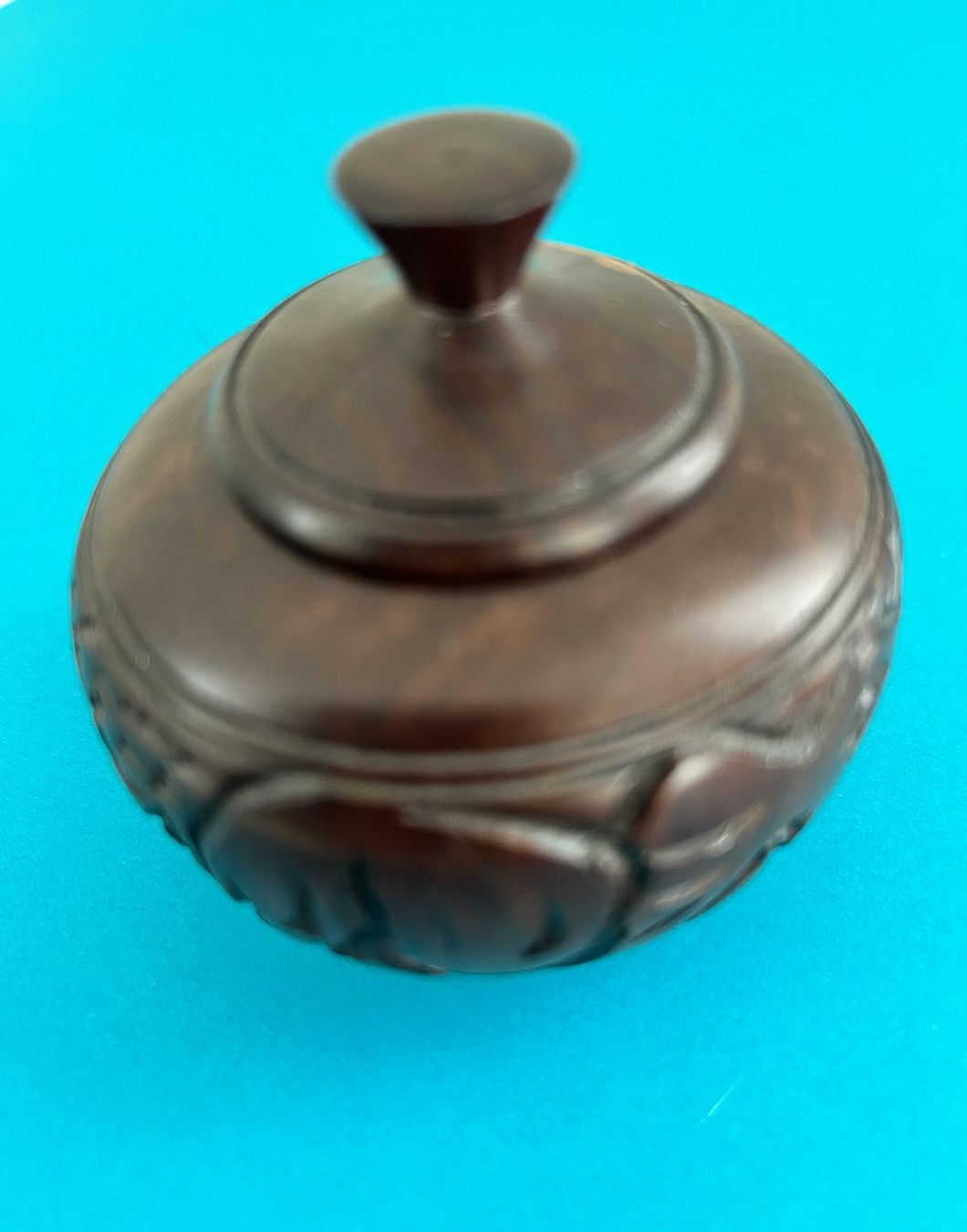 Articoli in legno: EBENHOLZDOSE MIT DECKEL – Usato da Zürich venduto da Domus09 6