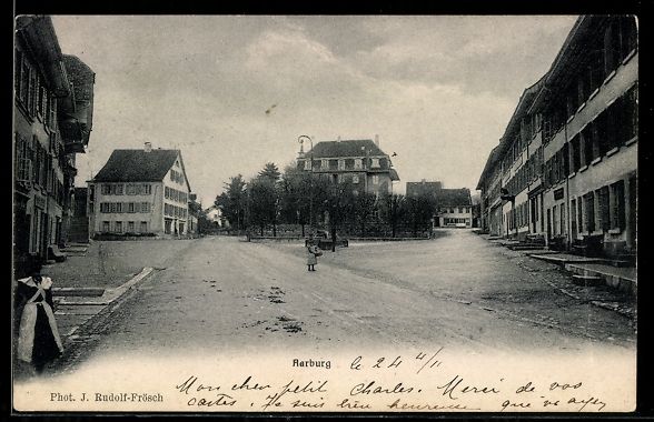 Ansichtskarten: AK Aarburg, Platz mit Häuserzeilen – Gebraucht aus Berlin von bartko-reher