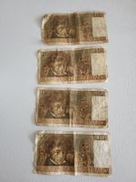 4x 10 France Francs Schein / Note