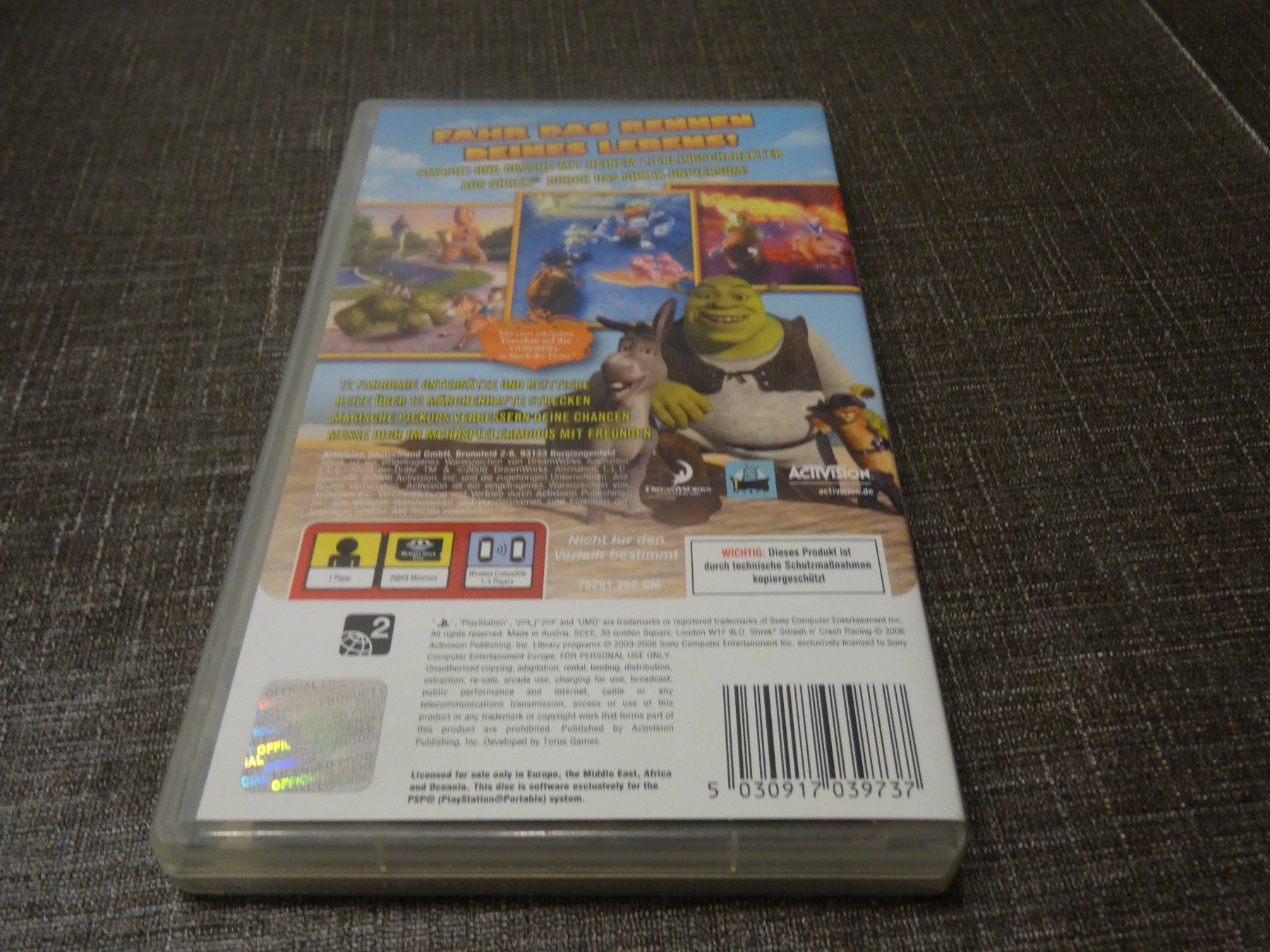 Sony Giochi: Shrek Smash n Crash Racing PSP – Usato da Olten venduto da Disc-Ausverkauf 2