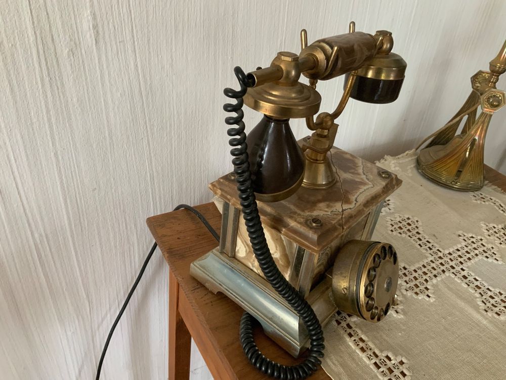 Yctze Antikes Telefon Bronze - Vintage Wählscheibentelefon Für Zuhause