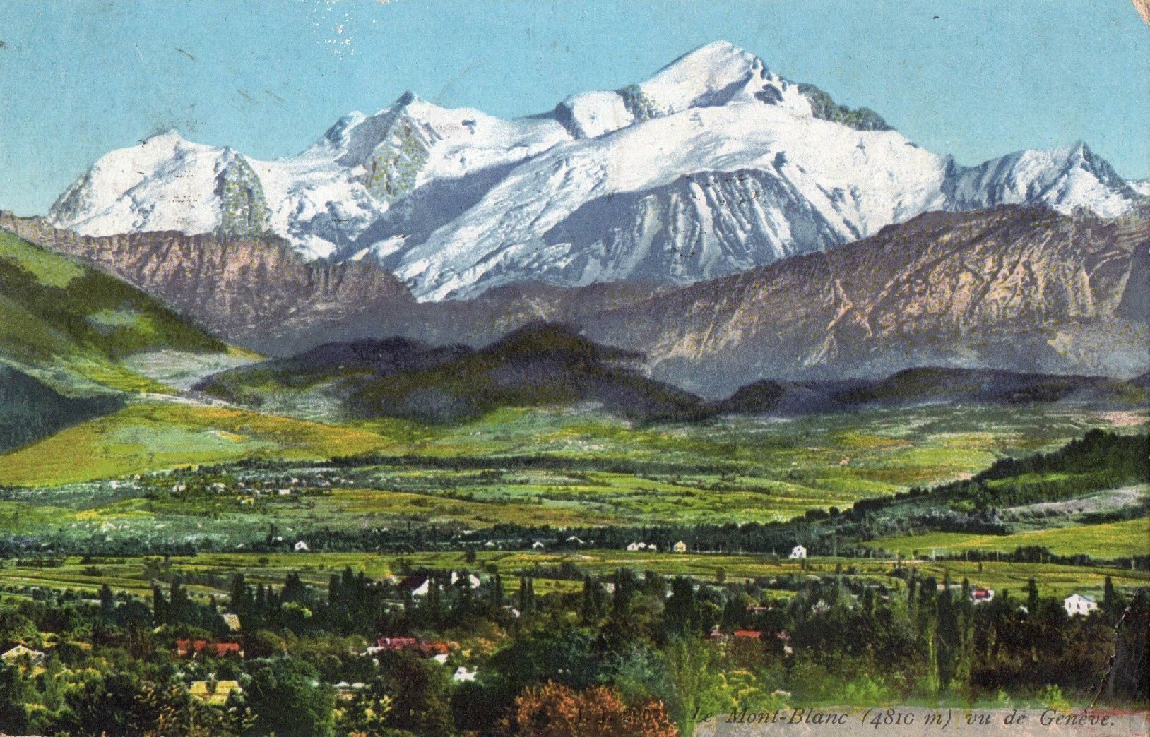 Ansichtskarten: Mont-Blanc vu de Genève – Gebraucht aus Melano von pisonsdro
