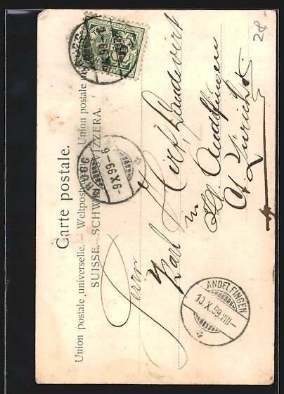Cartoline postali: AK Brugg, Schwarzer Thurm und Brücke – Usato da Berlin venduto da bartko-reher 1