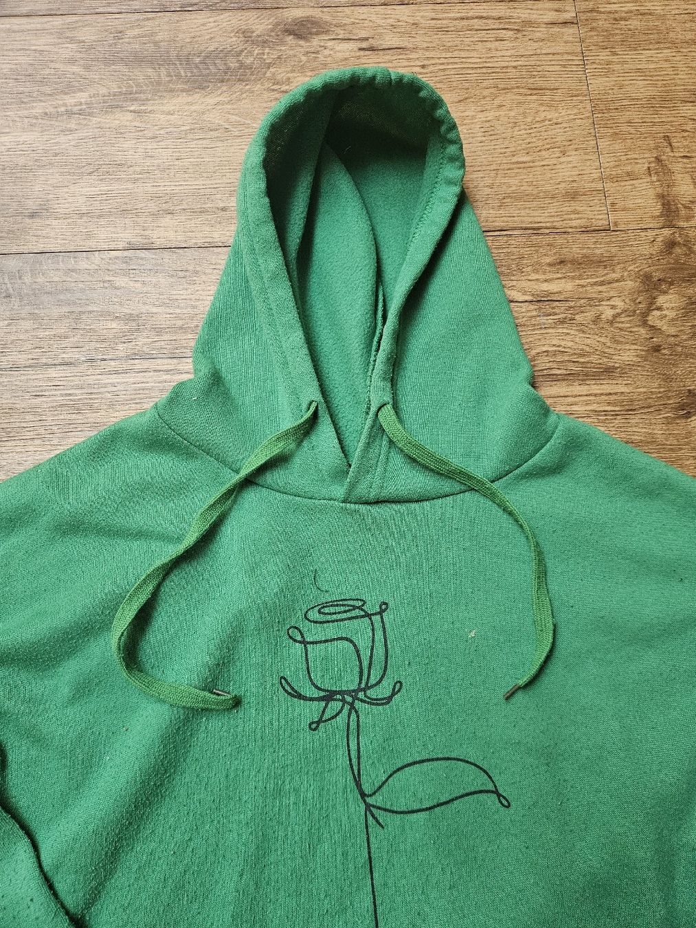 Pulls & Sweat-shirts: Pullover mit Kapuze grün Rose Print – D'occasion à Unterseen par Panini56 2