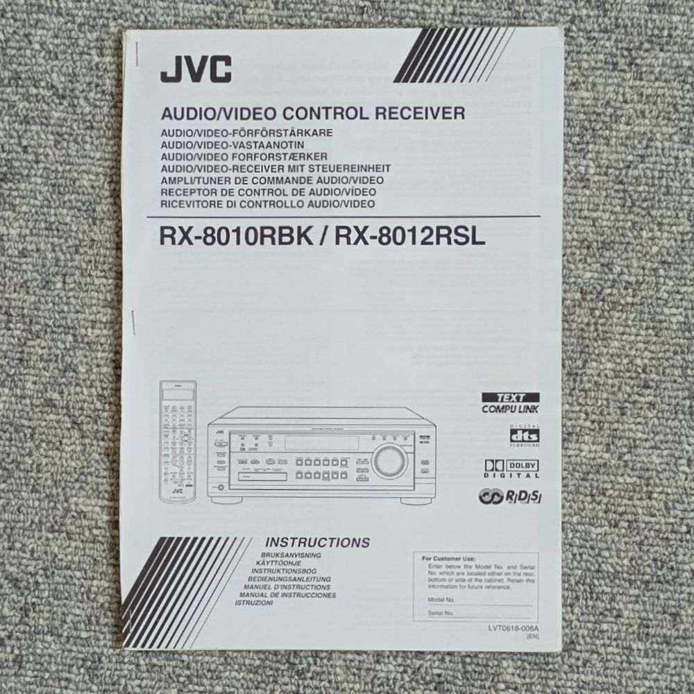 JVC Ricevitori: Digitaler 5.1CH AV-Receiver - JVC RX-8010RBK – Usato da Effretikon venduto da Ricardo0830 5