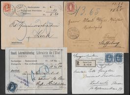 Konvolut Belege 1895/1905 Stehende Helv. verschieden ab 1.-