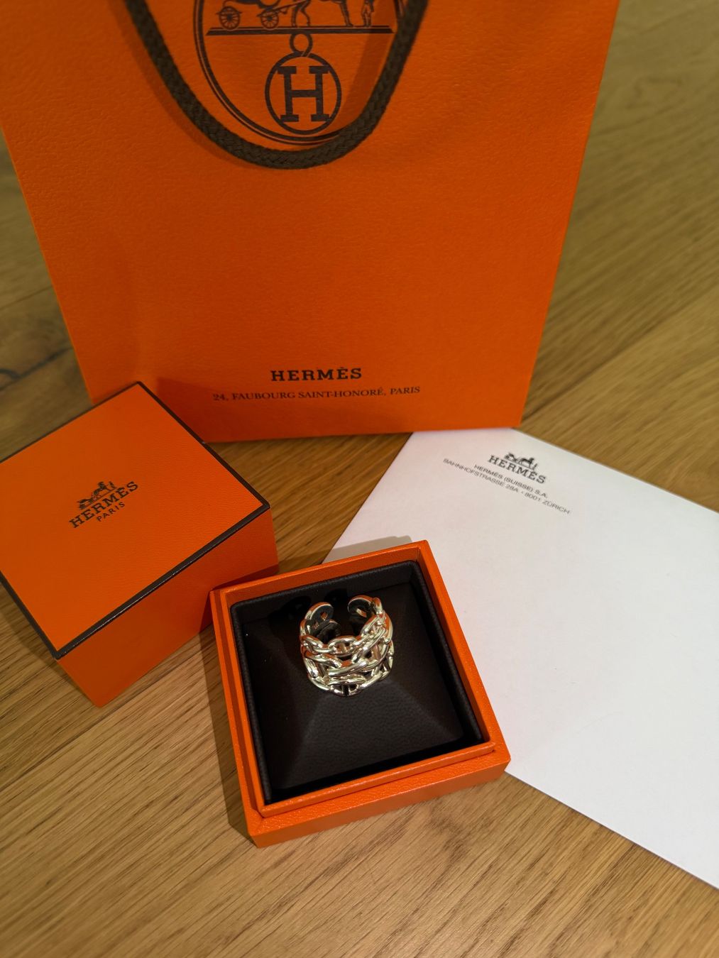 Hermès Anelli: Hermes Ring Chaîne d'ancre Enchaînée – Usato da Zürich venduto da ank_5qjk