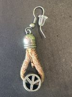 Hippie Ohrring Peace Zeichen Vintage Style, Unikat!