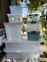 Diverse Boxen mit Deckel (28l bis 2l Volumen)