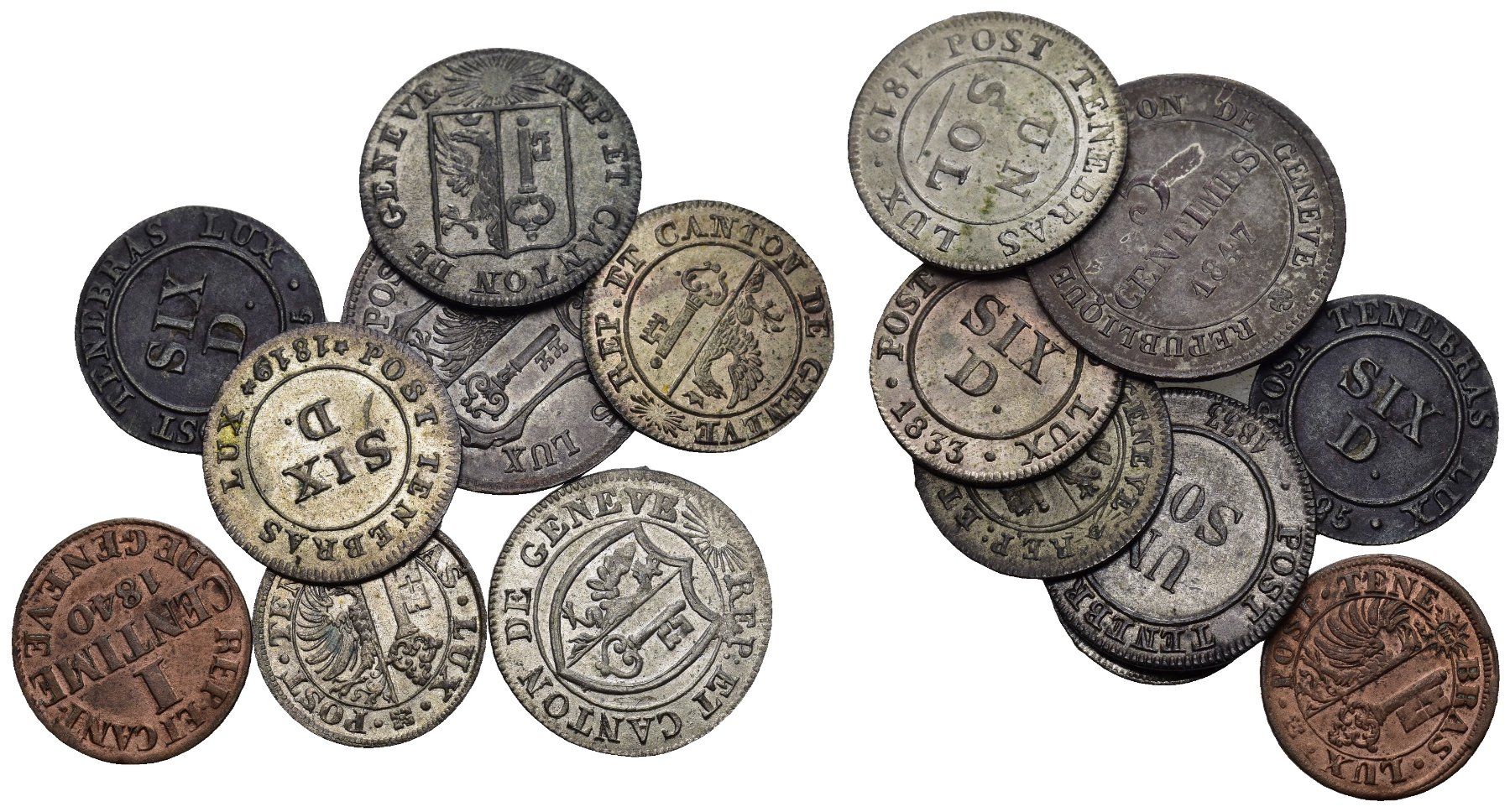 Toutes les monnaies: Genf Kantonalmünzen Lot – D'occasion à Bern par numismatictops