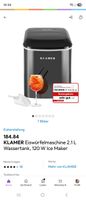 KLAMER Eiswürfelmaschine 2.1L Wassertank 120W top Zustand