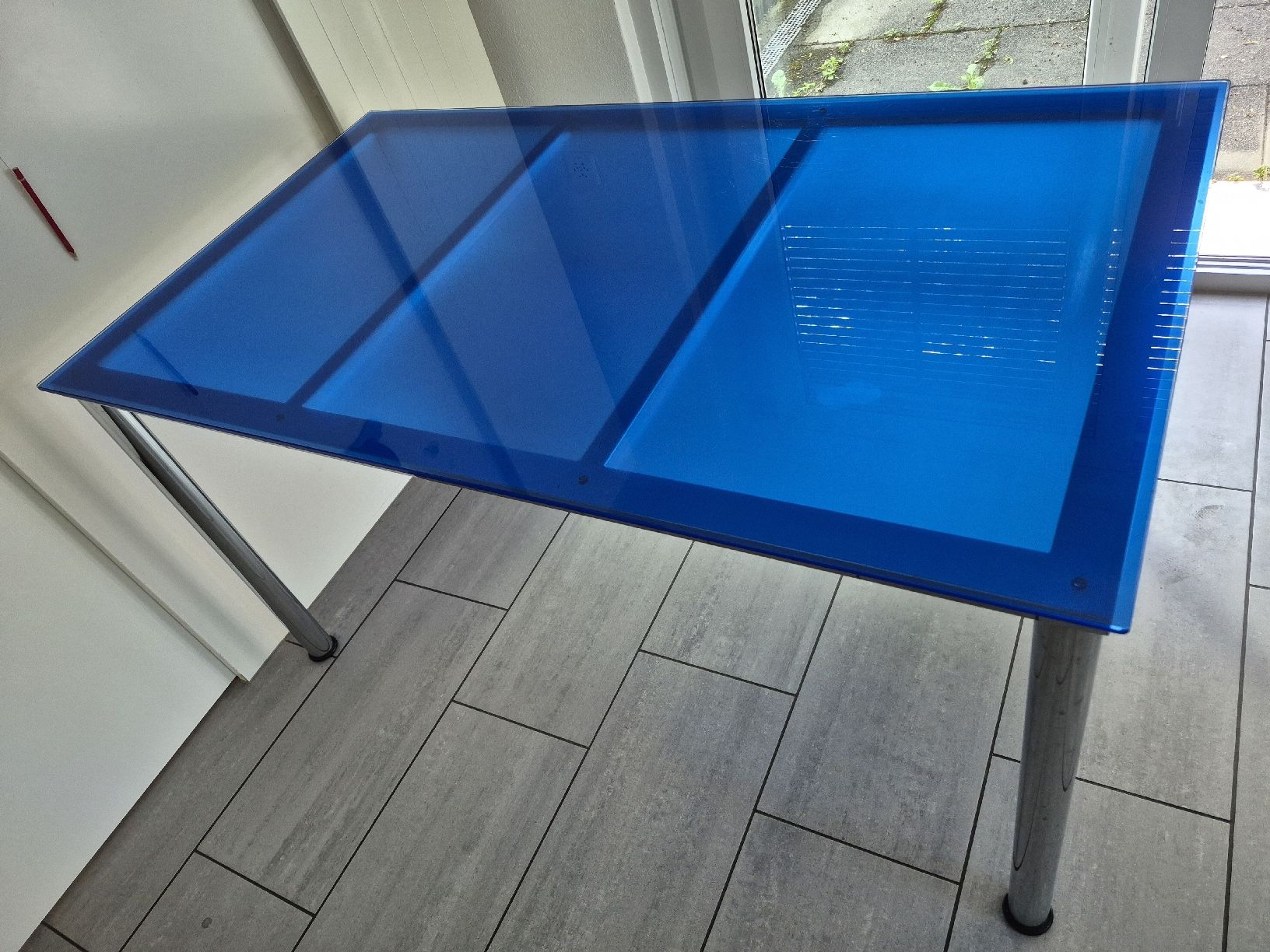 Tavoli: Blauer Glas(Küchen-) Tisch – Usato da Elgg venduto da sertus 1