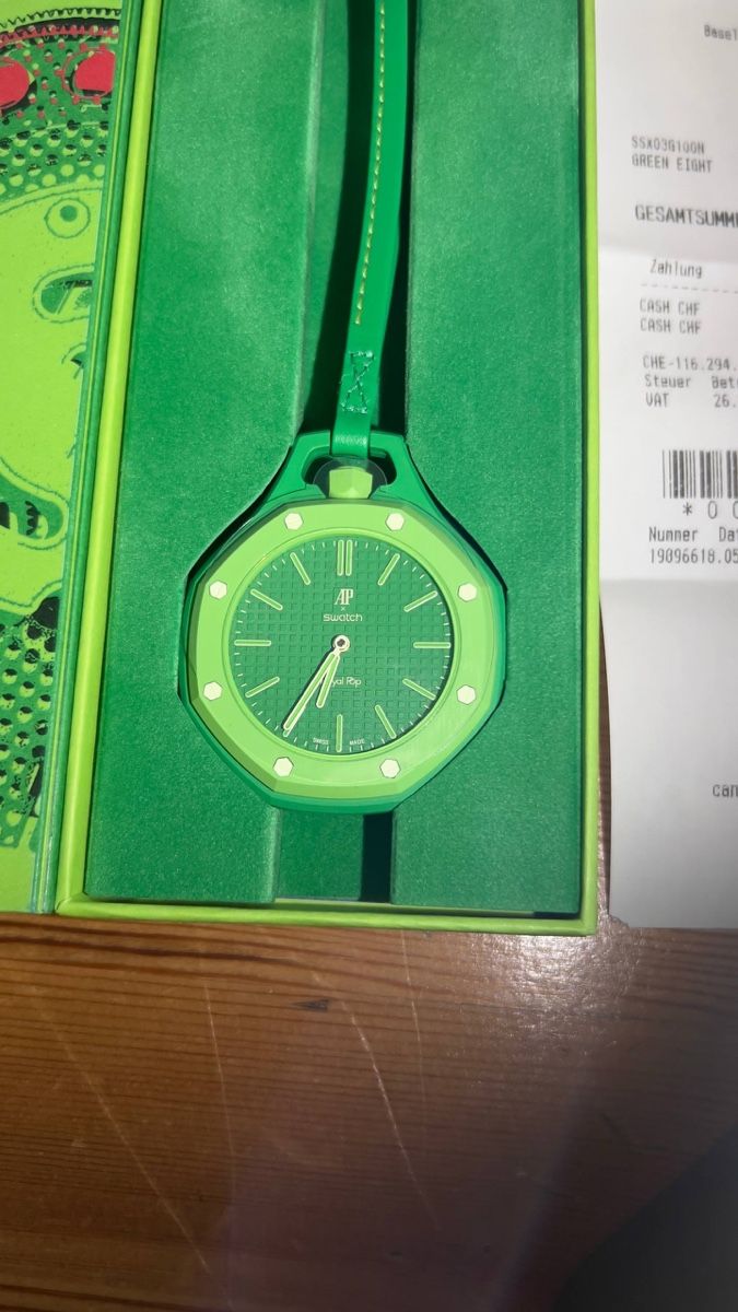 Audemars Piguet Orologi: Swatch x Audemars Piguet AP Green Eight – Nuovo e nell'imballaggio originale da Bern venduto da alekswhite 2