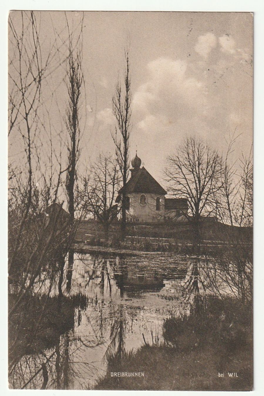 Cartoline postali: 1917, Dreibrunnen bei Will, Wallfahrtskirche Maria – Usato da St. Gallen venduto da Ricardo_Deals