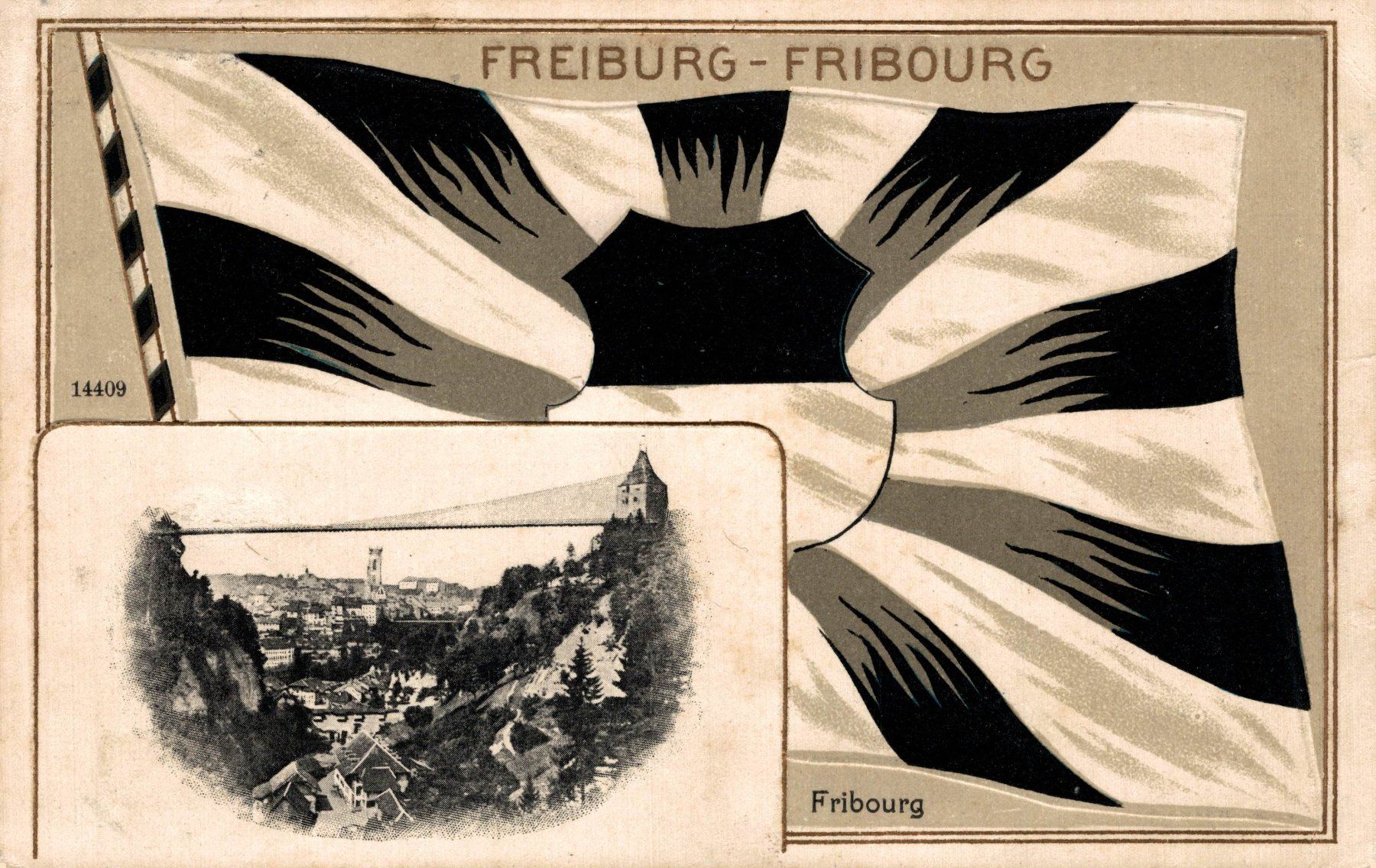 Cartoline postali: Fribourg – Usato da Bronschhofen venduto da Astore