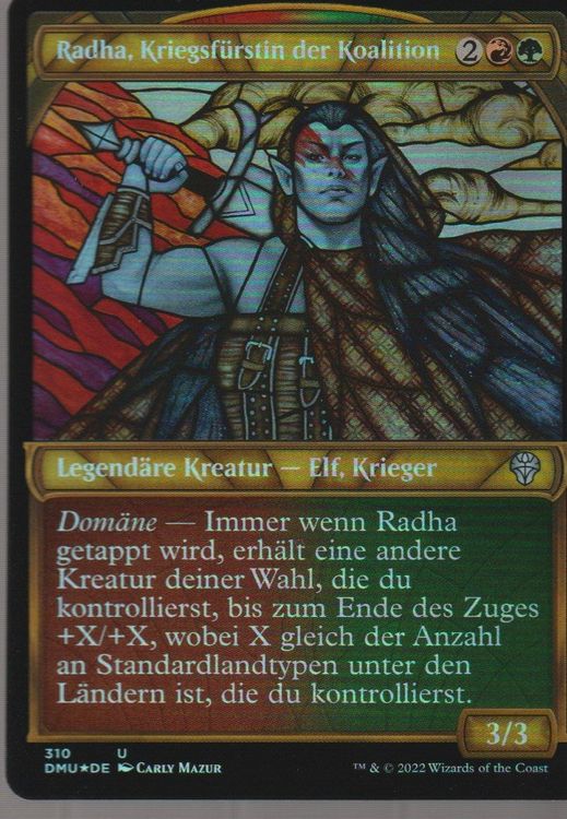 TCG Magic The Gathering MTG DMU 310 FOIL Radha, Kriegsfürsti | Kaufen ...