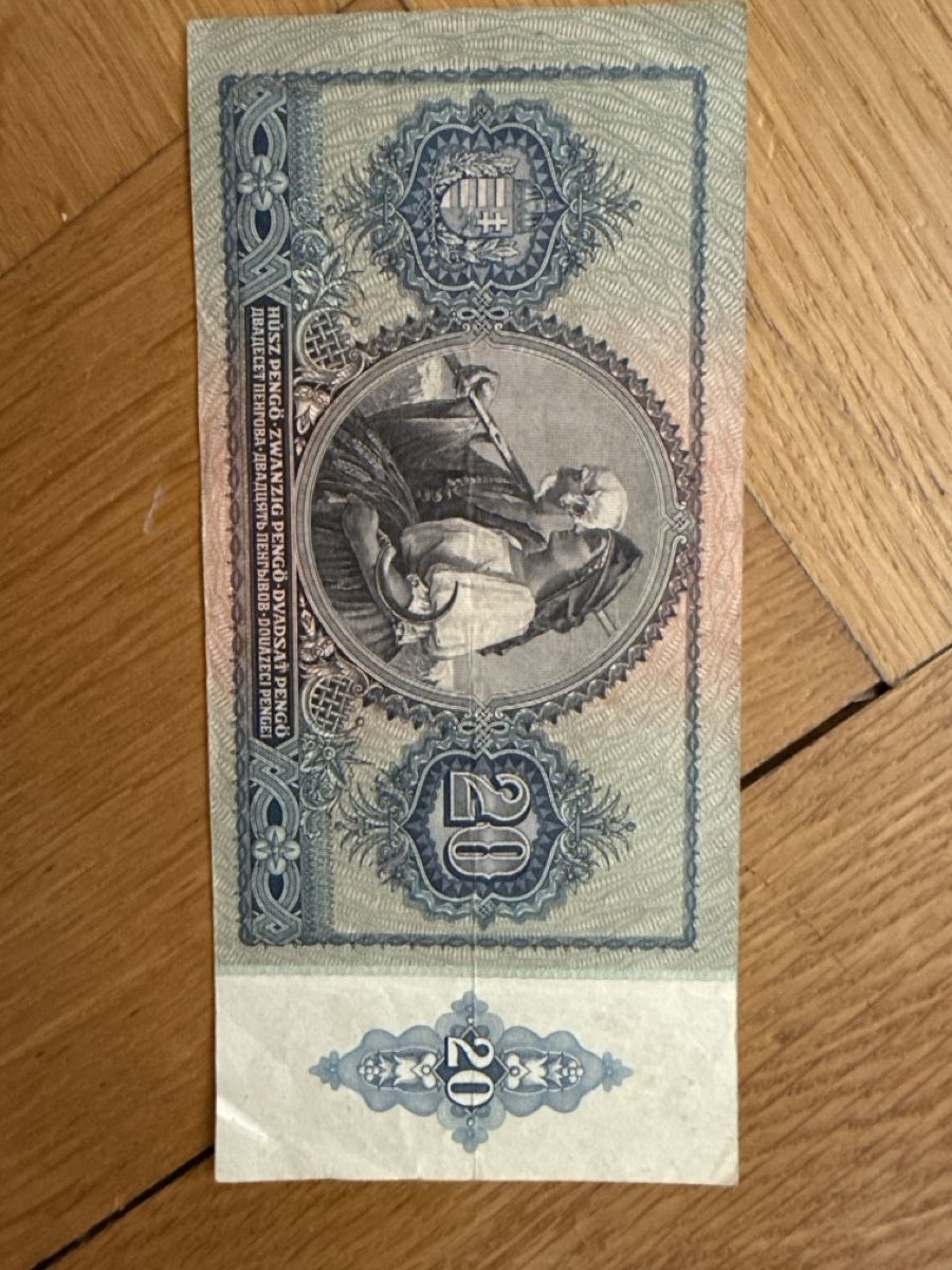 Banconote: 20 Pengö Banknote aus Ungarn – Usato da St. Gallen venduto da Pepita03