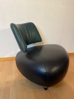 Leolux Pallone Designer Sessel Schwarz Dunkelgrün Leder
