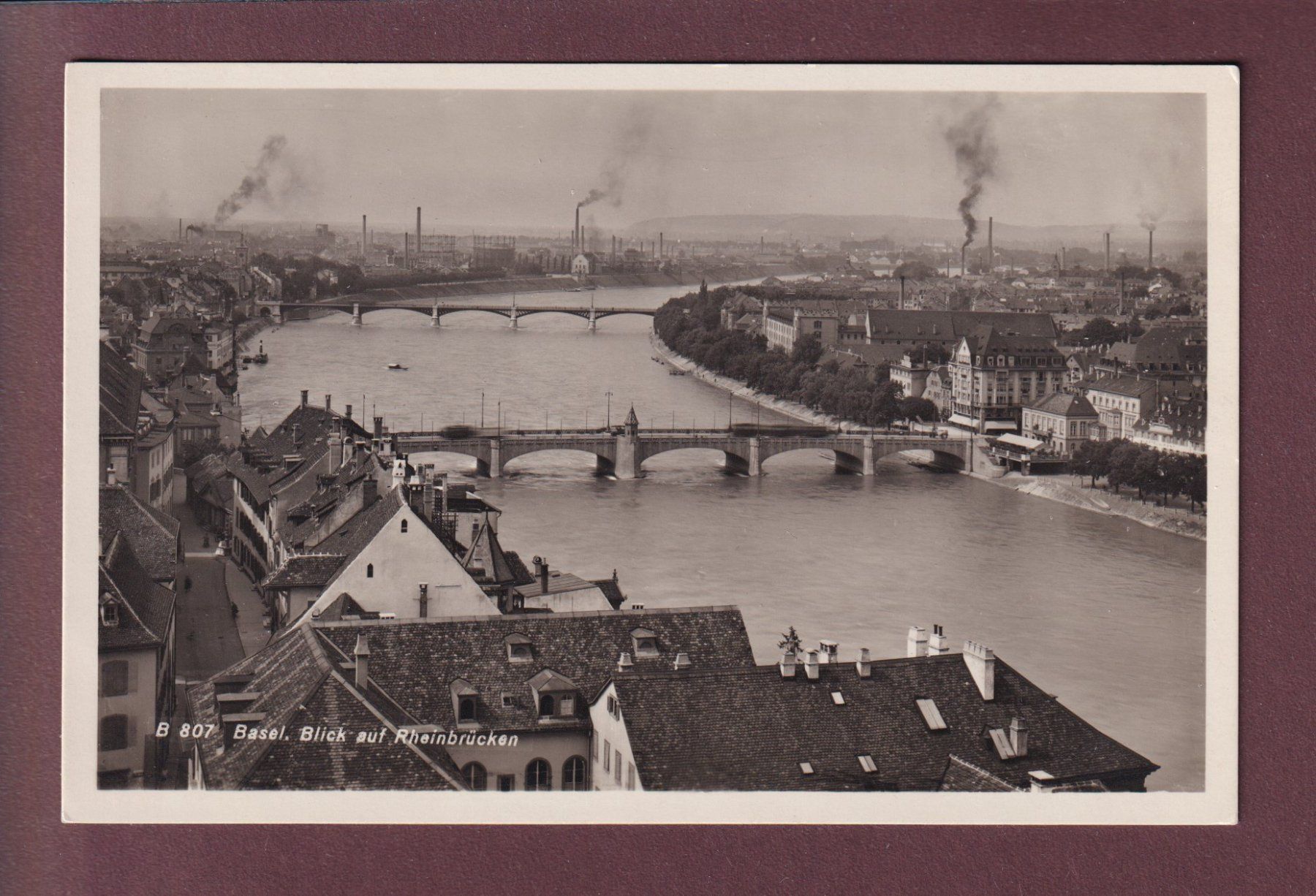 Cartoline postali: BASEL - Rheinbrücken – Usato da Pully venduto da nicecards