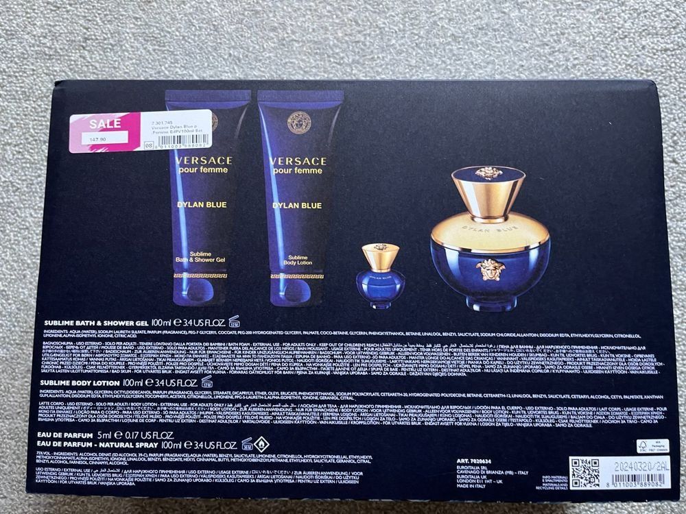 Versace Profumi & Eau de Toilette: VERSACE Dylan Blue Pour Femme Set .Eau de Parfum – Nuovo e nell'imballaggio originale da Kleindöttingen venduto da nev_tn7c