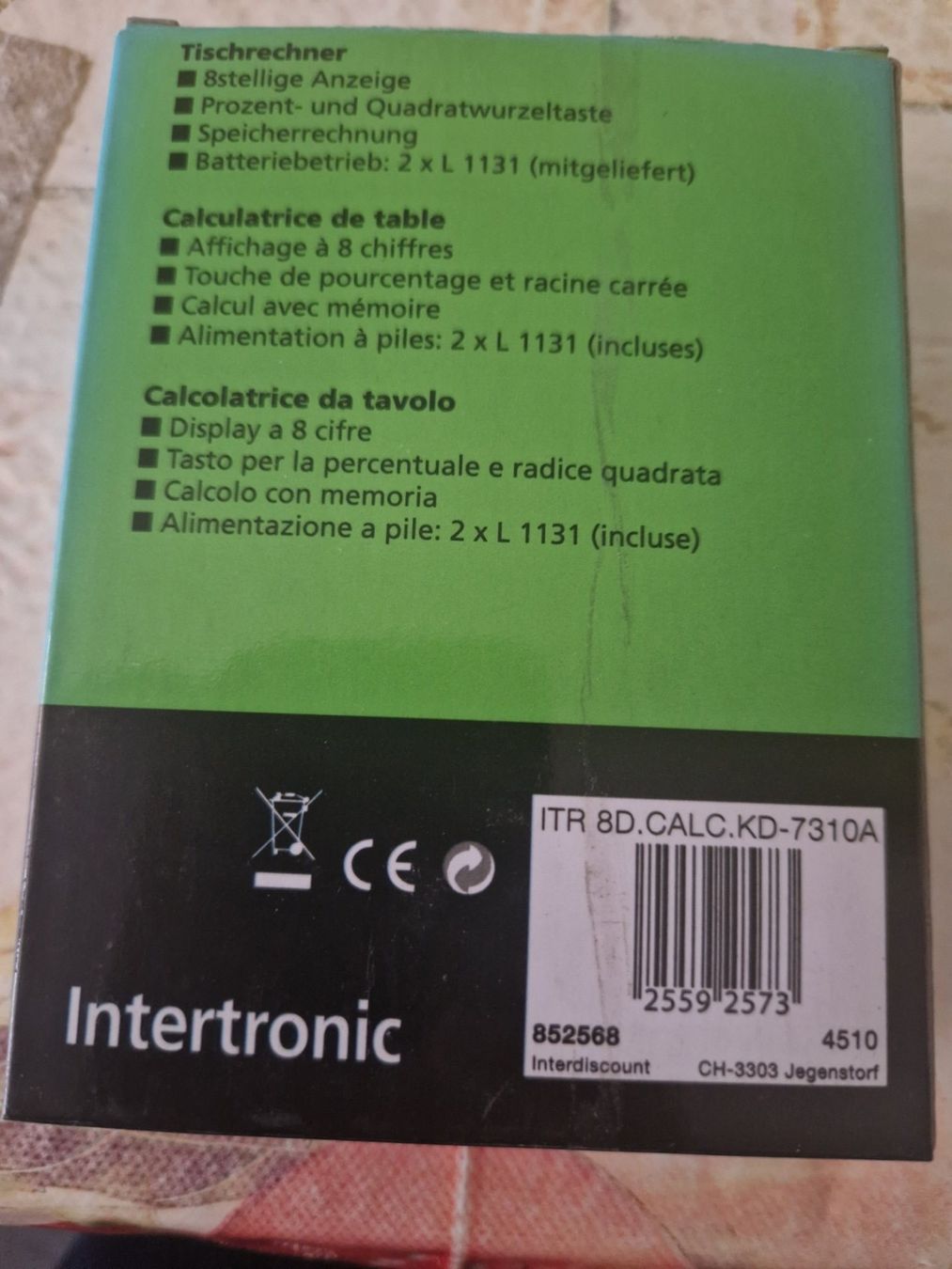 Calcolatrici tascabili: TASCHENRECHNER INTERTRONIC / CALCULATOR KD-7310A – Nuovo (secondo la descrizione) da Wettingen venduto da Sweety007 1