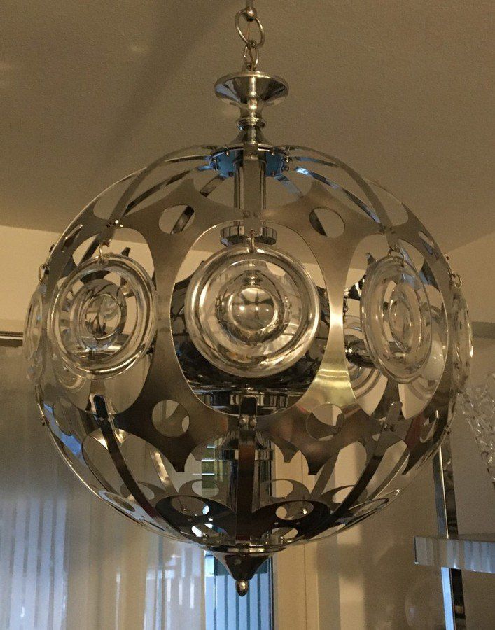 Kronleuchter & Deckenlampen: Oscar Torlasco Kronleuchter – Gebraucht aus Pregassona von ModernistaCH 4