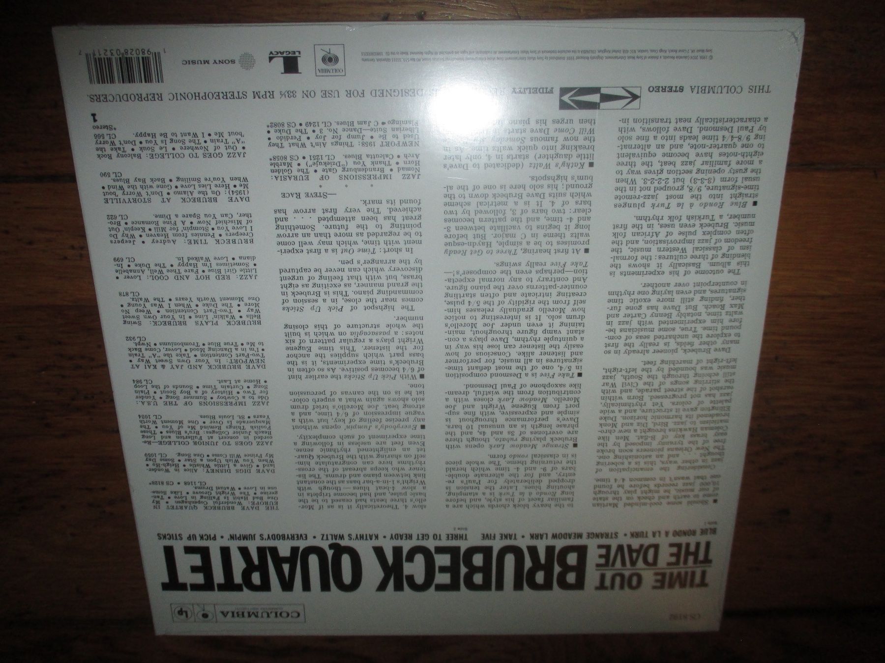 Dischi in vinile: THE DAVE BRUBECK QUARTET Time Out LP SEALED COPY – Nuovo e nell'imballaggio originale da Monthey venduto da blackcat45 1