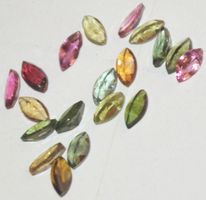 Mineralien Set L-5287– 19 Stück Multi Turmalin facettiert 5x