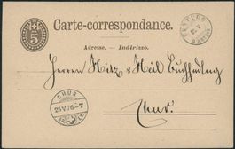 GR Conters O. H. Stein - Zwergstempel - Karte - nach Chur GR