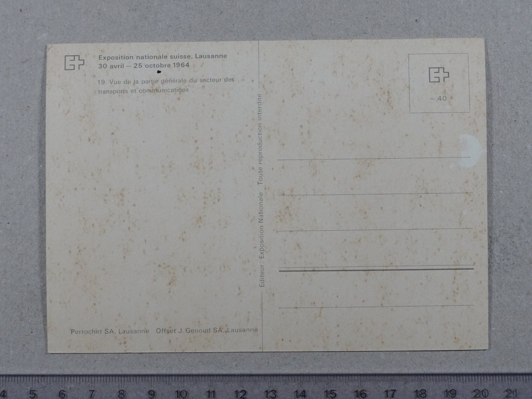 Cartoline postali: Lausanne, Expo 1964 – Usato da Lenzburg venduto da fh1 1