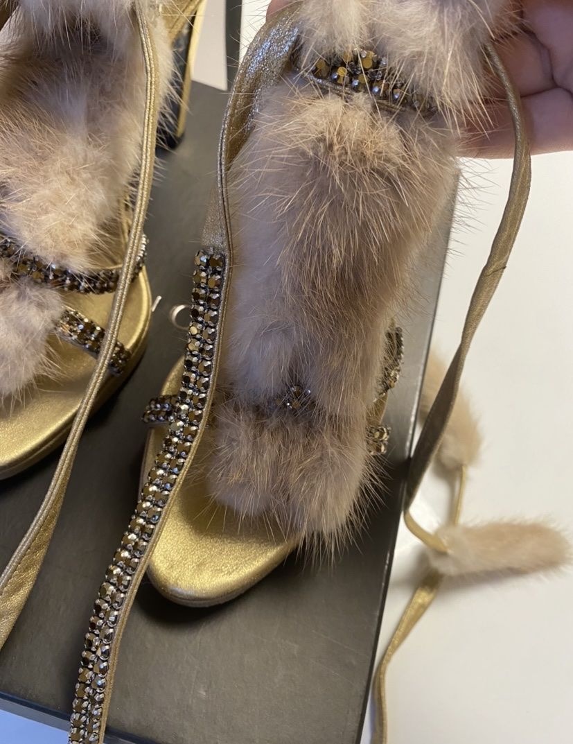 Gucci Scarpe da donna: Sandali Gucci in pitone e visone tg.38 – Nuovo e nell'imballaggio originale da Mendrisio venduto da SGR85 4