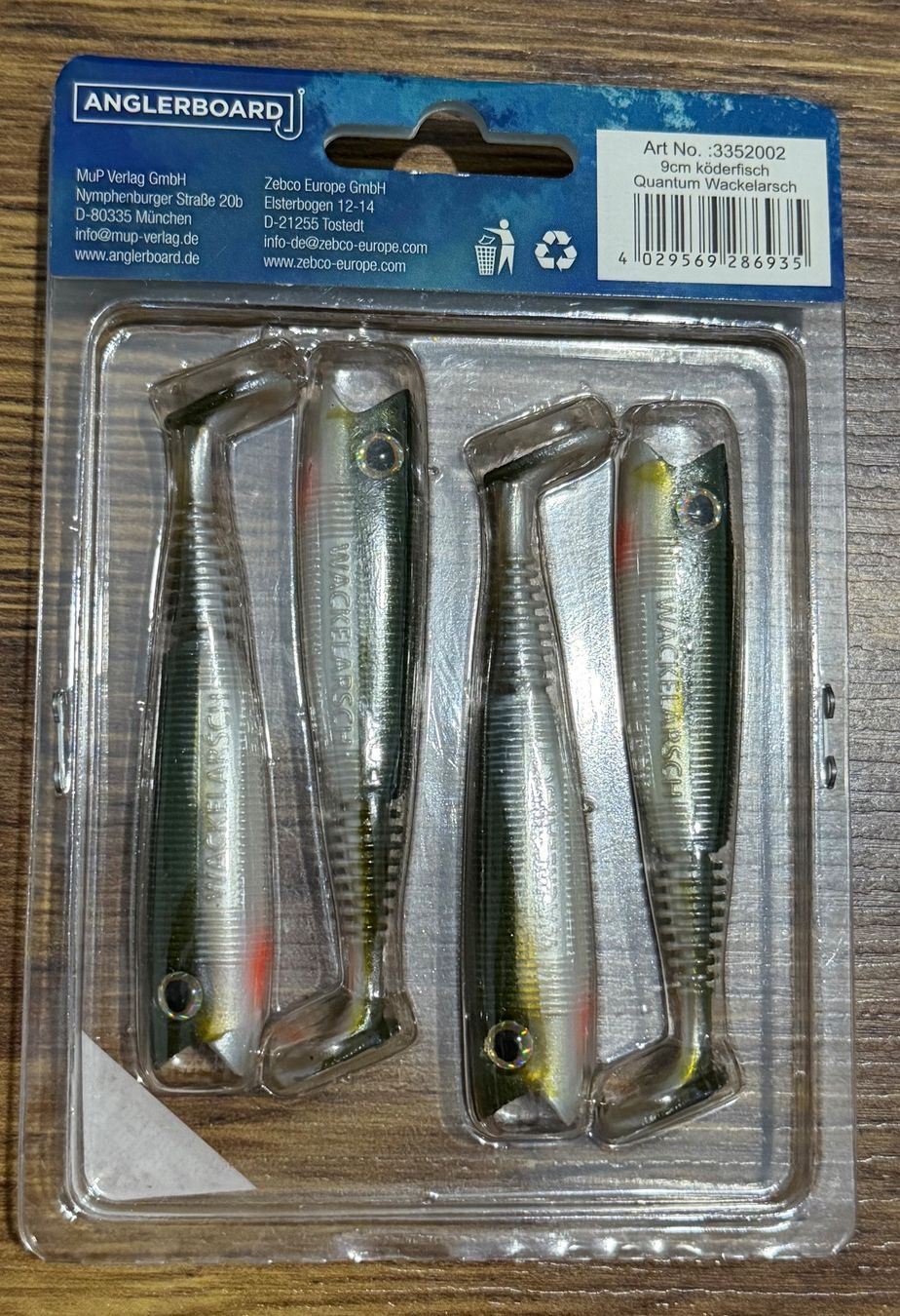 Köder: Quantum Wackelarsch 9 cm - 4 Stück – Neu und originalverpackt aus Widnau von Fishingtackle_Oggy 1