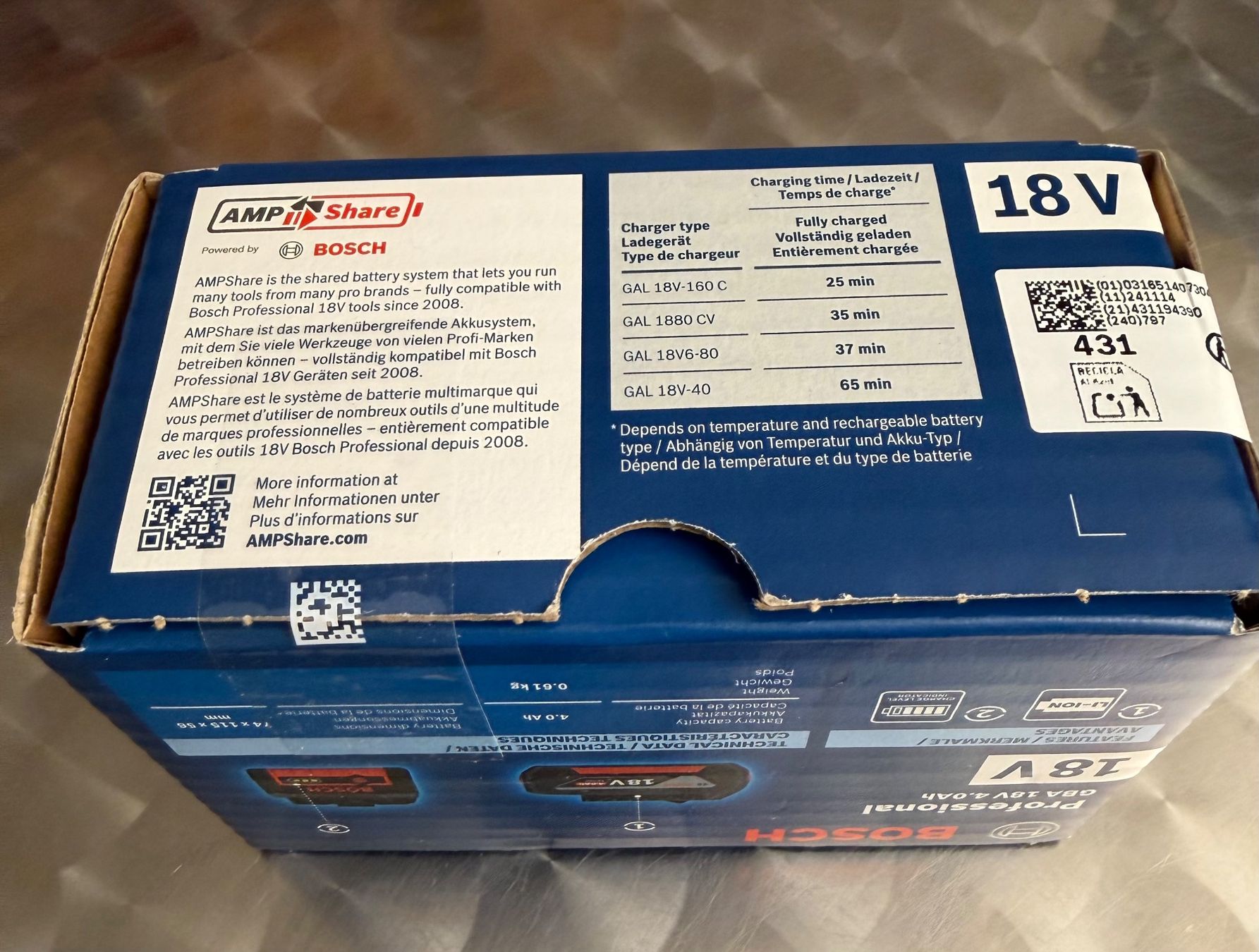 Bosch Caricatori & Batterie: Bosch Professional 18V 4.0h Akku – Nuovo e nell'imballaggio originale da Studen BE venduto da Ironbonehead 3