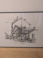 Lithographie (Genève - Carouge) de Reynald Aubert