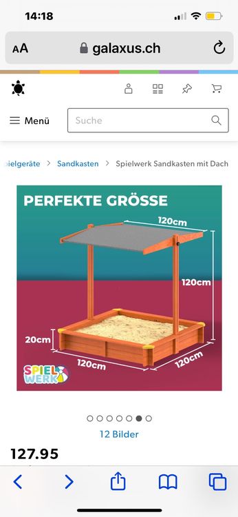 Haus mit zudeckbarem Sandkasten Kaufen auf Ricardo
