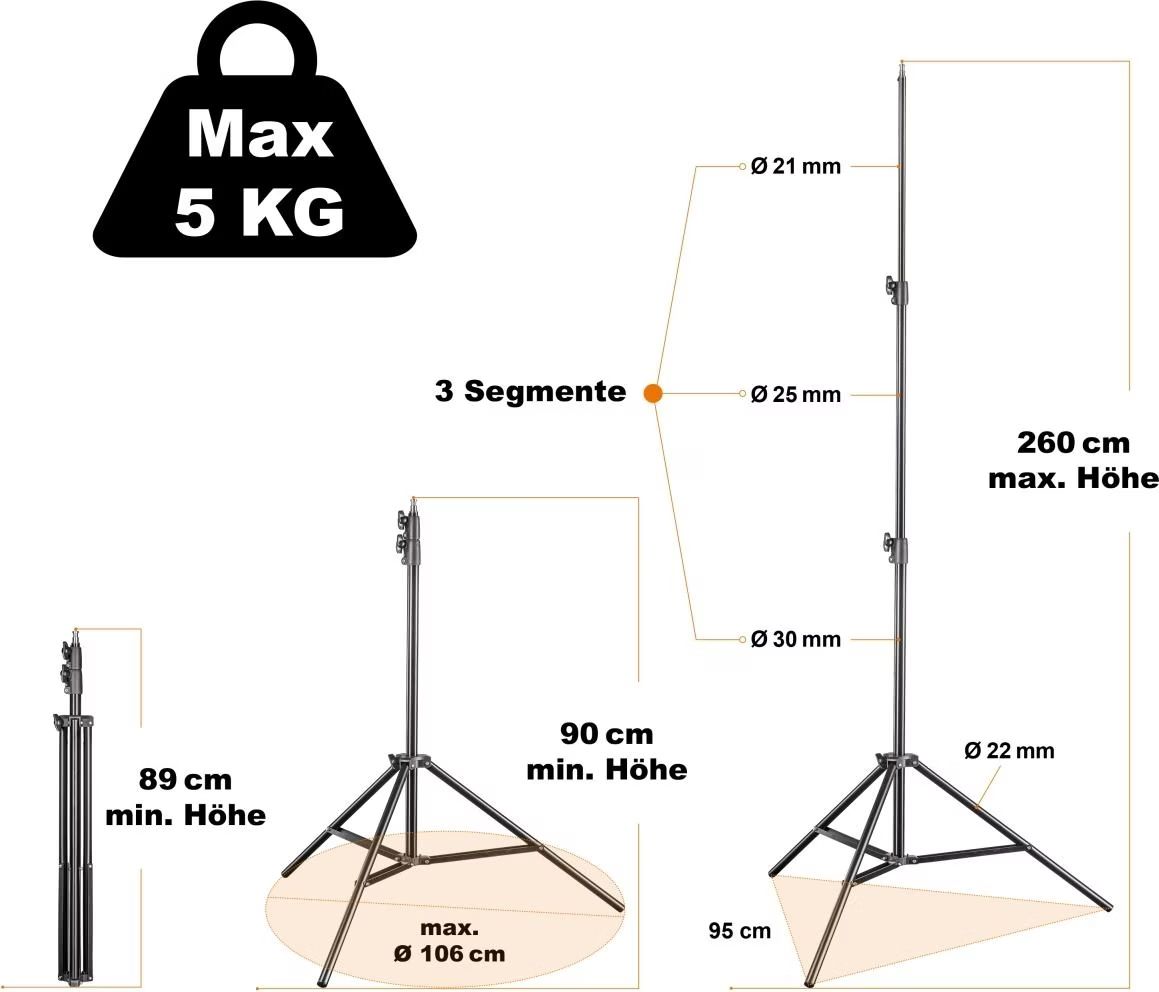 Treppiedi & Teste: Lampenstativ Walimex Pro FT-8051 – Usato da Meltingen venduto da Ih8you 4