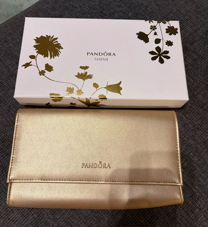 Pandora Shine Clutch Bag Gold