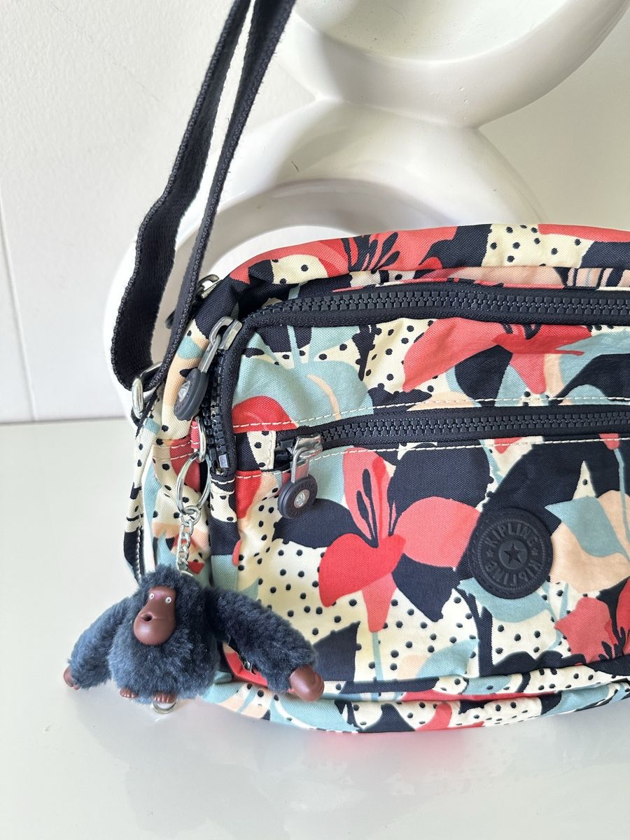 Kipling Borse da donna: Umhängetasche Kipling Blumen Mehrfarbig – Nuovo (secondo la descrizione) da Walzenhausen venduto da auw_sx8w 1