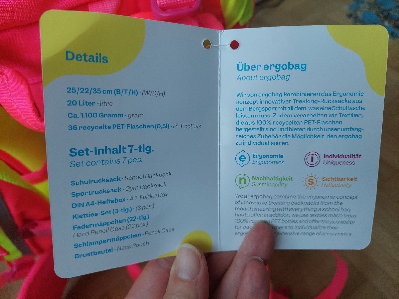 Ergobag Borse & Zaini: NEU! Ergobag "StrahleBär" Schulthek / Schulranzen 7-teilig – Nuovo e nell'imballaggio originale da Flims Dorf venduto da Truemorish 4